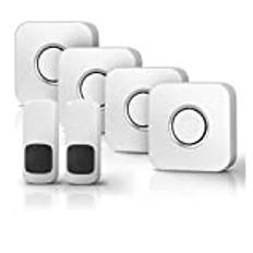 LFDecor Wireless Doorbell Super Long Distance Smart Door Bell Home Cordless Ring Dong Chime timbre calling (Color : 2 Button 4 Receivers)