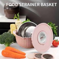 SHEIN pc  In Kitchen Colander With Mixing Bowl Set Rotating Food Strainers With Graters Food Strainers And Colanders Pasta Strainer Rice Strainer Fruit Clea