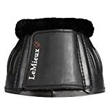 LeMieux Fleece Rubber Bell Overreach Horse Boots - Over Reach or Bell Boots for Horses - Protective Gear and Training Equipment - Equine Boots, Wraps & Accessories (Black/Small)