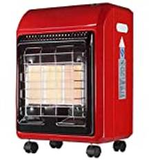 VIISAN 4200W Portable Gas Cabinet Heater, Mini Calor Gas Heater Red Free Standing Heating Cabinet Butane Gas Heater 3 Heat Settings