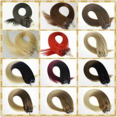 Micro loop hair extensions micro ring beads link double drawn remy human hair 1g