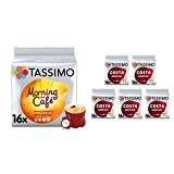 Tassimo Morning Café Coffee Pods x16 (Pack of 5, Total 80 Drinks) & Costa Americano Coffee Pods x16 (Pack of 5, Total 80 Drinks)