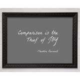 Theodore Roosevelt Comparison Is The Thief Of Joy Lime Green - Single Picture Frame Art Prints