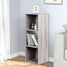 PACHIRA Bookcase with 3 Levels, 1 x 3 Wooden Bookcase, Step Shelf, Standing Shelf with 3 Compartments, Open Storage Shelf, Cube Shelf for Clothes, Toys, Office Shelf for Living Room, Bedroom