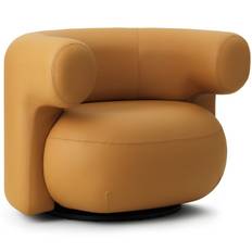 Burra Swivel Lounge Chair, Ultra Leather Camel 41571