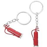 DECHOUS 2pcs Firefighter Keychain Fire Extinguisher Keychain Fireman Purse Charm Backpack Handbag Pendant Key Holder for Gifts B