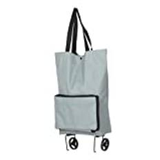 ULTECHNOVO Trolley Portable Shopping Tug Bag Grey Two Wheeler Cloth Trolley