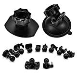 Suction Cup Mount Holder Dash Cam Mount Glue Double-Sided Adhesive Mount, Come with 10+ Swivel Ball Adapters Compatible with SHISHUO, ORSKEY, TOGUARD, apeman, Crosstour, OldShark and Most Dash Cameras