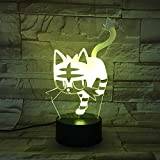 RZXYL 3D Optical Illusion Lamp Animal Tiger LED Night Light Kids Light Remote Control Bedside Table Lamp Touch Switch 16 Colors Change Birthday Gift for Kids