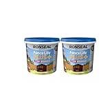 FAB INT PRODUCTS Fence Paint by Ronseal,10 Litres Total, (2 X DARK OAK)