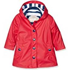 Hatley Girls Splash Rain Jacket, Red (Red/Navy), 12 Years