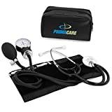 Primacare DS-9197-BL Professional Classic Series Manual Adult size Blood Pressure Kit, Emergency Bp kit with Stethoscope and Portable Leatherette Case, Nylon Cuff, Blue