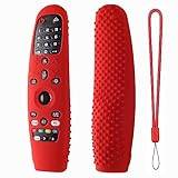 Remote Cover for LG AN-MR600 LG AN-MR650 AN-MR20GA AN-MR19BA Remote Control, Silicone Protective Case Cover Shockproof Anti Slip Protector for LG Smart TV Remote(Red)