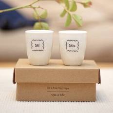 East of India Mr & Mrs Egg Cup Set