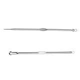 Dawafit Stainless Steel Blackhead Acne Blemish Pimple Extractor Remover Needle + Clip