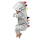 Stripe Dress Romper Girls Style Baby Boy Dinosaur Infant Playsiut Girls Romper&Jumpsuit Baby Clothes Girl (Grey, 3-6 Months)