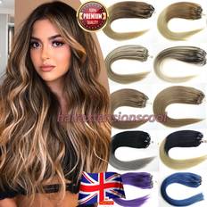 Silicone micro ring loop hair extensions micro beads link thick remy human hair