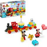 Lego Duplo Disney Mickey and Minnie Train Birthday Building Toy Set for Children, Toddler Boys and Girls from 2 Years and Up Parts)