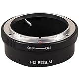 Lens Mount Adapter Ring FD-EOS M compatible for Canon FD/FL manual focus lenses compatible Canon EOS M50 Mark II (Kiss M2) M6 Mark II M200 M50 (Kiss M) M100 M6 M5 M10 M3 EOS M Cameras (MPIXO)