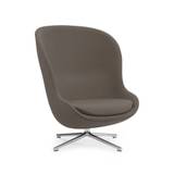 Normann Copenhagen Hyg armchair Leather ultra 41585 grey, base in aluminium
