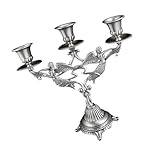 Three Headed Holder Church Inspired Candleholder Unique Iron Candelabrum For Religious Ceremonies Home Decor Metal Material