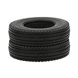 High Performance Wear Resistant Rubber Tires for Tamiya 1/14 RC Truck Tractor, Easy to Install for RC Enthusiasts, 2 Pcs Black 85x21mm RC Accessory