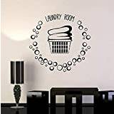 Creative Art Wall Decals Laundry Basket Clothes Bubble Doors & Windows Glass Stickers Decorative Waterproof 57X60Cm Vinyl Wall Stickers
