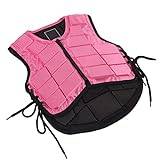 RiToEasysports Kids Equestrian Vest, Foam Padded Safety Horse Riding Protective Gear Body Protector Pink (CS)
