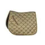 Rhinegold Unisex's 415-F-GOLD Lucky Clover Satin Saddle Pad, Gold, Full