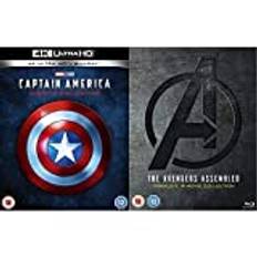 Marvel Studios Captain America 4K Ultra-HD Trilogy [4K Blu-ray] [2019] [Region Free] & Avengers: 1-4 Complete Blu-ray Boxset Includes Bonus Disk [2019] [Region Free]