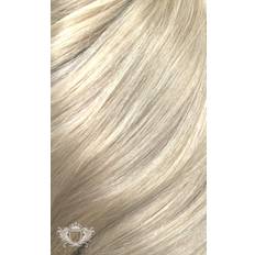 Foxy locks platinum blonde volumizer 20" clip in human hair extensions 60g