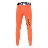 Devoropa Youth Boys' Compression Leggings Sports Tights Fleece Lined Thermal Base Layer Pants Orange L