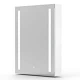 Huiyang 60x80cm Led Illuminated Bathroom Mirror Cabinet with Shaver Socket Demister Touch Vertical
