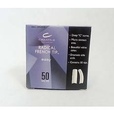Size 10/ 50 refill cnd creative radical french white nail tips / acrylic uv gel