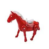 Vaguelly Light up Toy Educational Toys Plastic Toy Electric Ride on Rocking Horse Musical Luminous Toy Funny Running Toy Walk along Toy Brain Toy Abs Musical Horse Cartoon Child