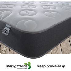 Starlight Beds 9" Deep Ying Yang Cool Touch with Memory Foam and Spring Mattress - Grey / Double
