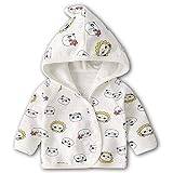 Baby Hooded Cardigan Boys Girls Toddler Long Sleeve Animal Knitted Sweater Coat White Panda 9-12 Months/80