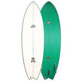 Lost RNF 96 Fish Surfboard - White / Green-5ft 8 - 5ft 8