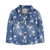 Toddler Girls Floral Print Denim Jacket 3T OshKosh B'gosh Medium Wash