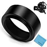 Fotover 58mm Metal Standard Screw-in Standard Lens Hood with Centre Pinch Lens Cap for Canon Nikon Sony Pentax Olympus Fuji Sumsung Leica Camera +Cleaning Cloth