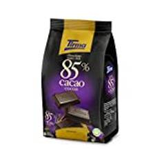 Tirma 85% Cocoa Dark Chocolate in Mini Format | Gluten Free Chocolate | Mini Dark Chocolate Bars | Dark Chocolate Candy Bars | Single Size Chocolate | 18 Units, 180 g Total