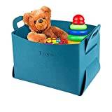 Felt Toy Chest, Felt Kids Toy Box Chest with Handle, Toy Chest Box Organizer Bins, Sturdy Kids Storage Box Container for Clothes, Blanket, Nursery, Playroom, Bedroom
