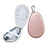 Neckband Headphones Case for Beats Flex Wireless Earbuds, for TONEMAC N18, N8 Bluetooth Earbud, Headphone with Microphone Headset Carrying Bag Pouch (Pink)