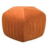 JYCCH Footstools,Pouffe Stool, Chairs Decorative Pouf,Ottoman,Bean Bag Chair,Foot Stool,Foot Rest,Storage Solution or Wedding Gifts Dressing Bench Dressing Stool (Color : Pink, Size : 60 (Orange)