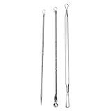 Stainless Steel 1Set(3Pcs) Professional Acne Needles Blackhead Remover Kit Stainless Steel Pimple Extractor