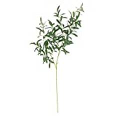 KEEMEN 4pcs Artificial Olive Branches for Vases 90cm Faux Greenery Stems Artificial Olive Tree Branches Garland for Home Office Indoor DIY Wreaths Decor (10 forks)