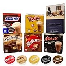 Mars Hot Chocolate Pods - Dolce Gusto Compatible Pods - Galaxy, Mars, Twix, Milky Way & Maltesers - 40 Pods (8 x 5)
