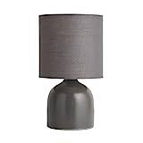 Tok Mark Traders Hera Ceramic Table Lamp Table Lamp Contemporary Design Bedside Lamp Desk Lamp Home Decoration Office Lamp Shade Christmas Valentne Gift - Grey