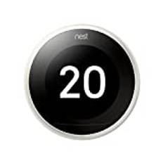 Google T3030EX Nest Learning Thermostat 3rd Generation, White - Smart Thermostat - A Brighter Way To Save Energy, 84.0 cm*84.0 cm*32.0 cm