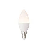 National Lighting E14 LED Dimmable Small Edison Screw (SES) Candle Bulbs, Warm White 3000K, 40W Incandescent Lamp Equivalent, 4.5W 350 Lumens, Long-Life 15,000 Hours - Pack of 1